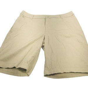 St Johns Bay Women's Size 18 W Bermuda Short Beige Preowned